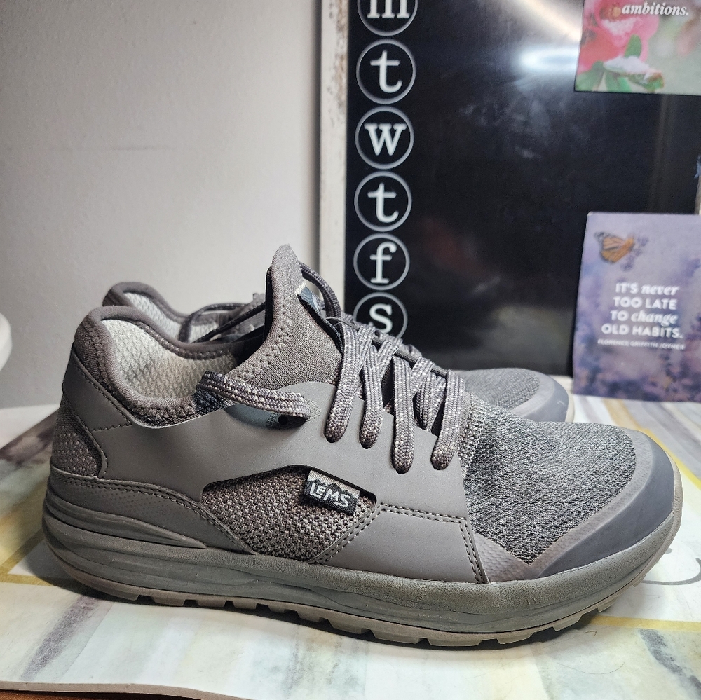 Lems Men's Gray Athletic Shoes - Lightweight Comfort